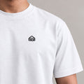 Faith Bread Tee in White with bread chest embroidery