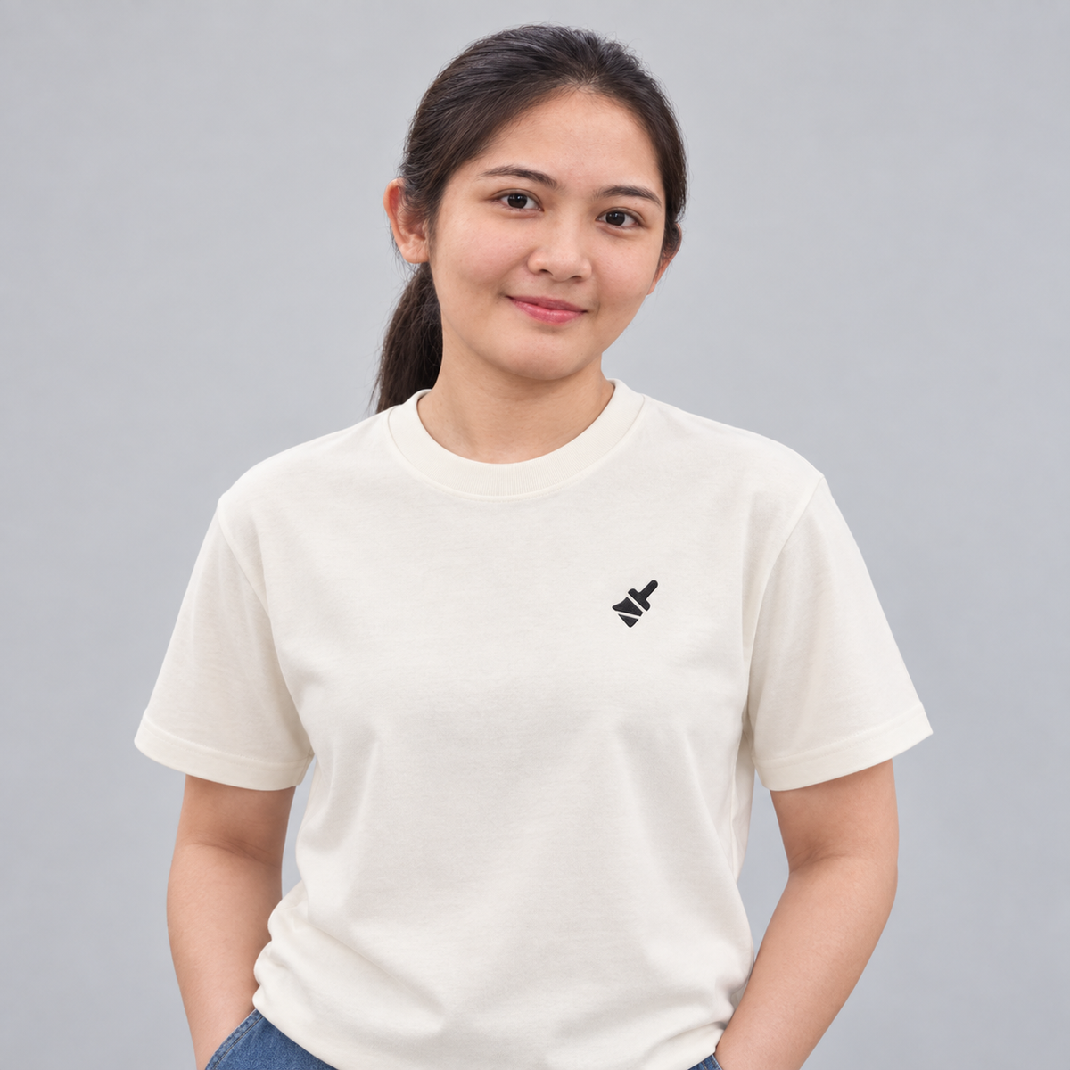Artist Brush Tee in cream
