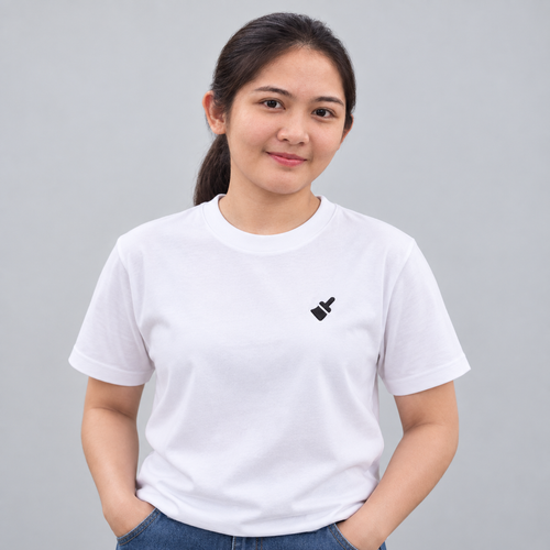 Artist Brush Tee in white