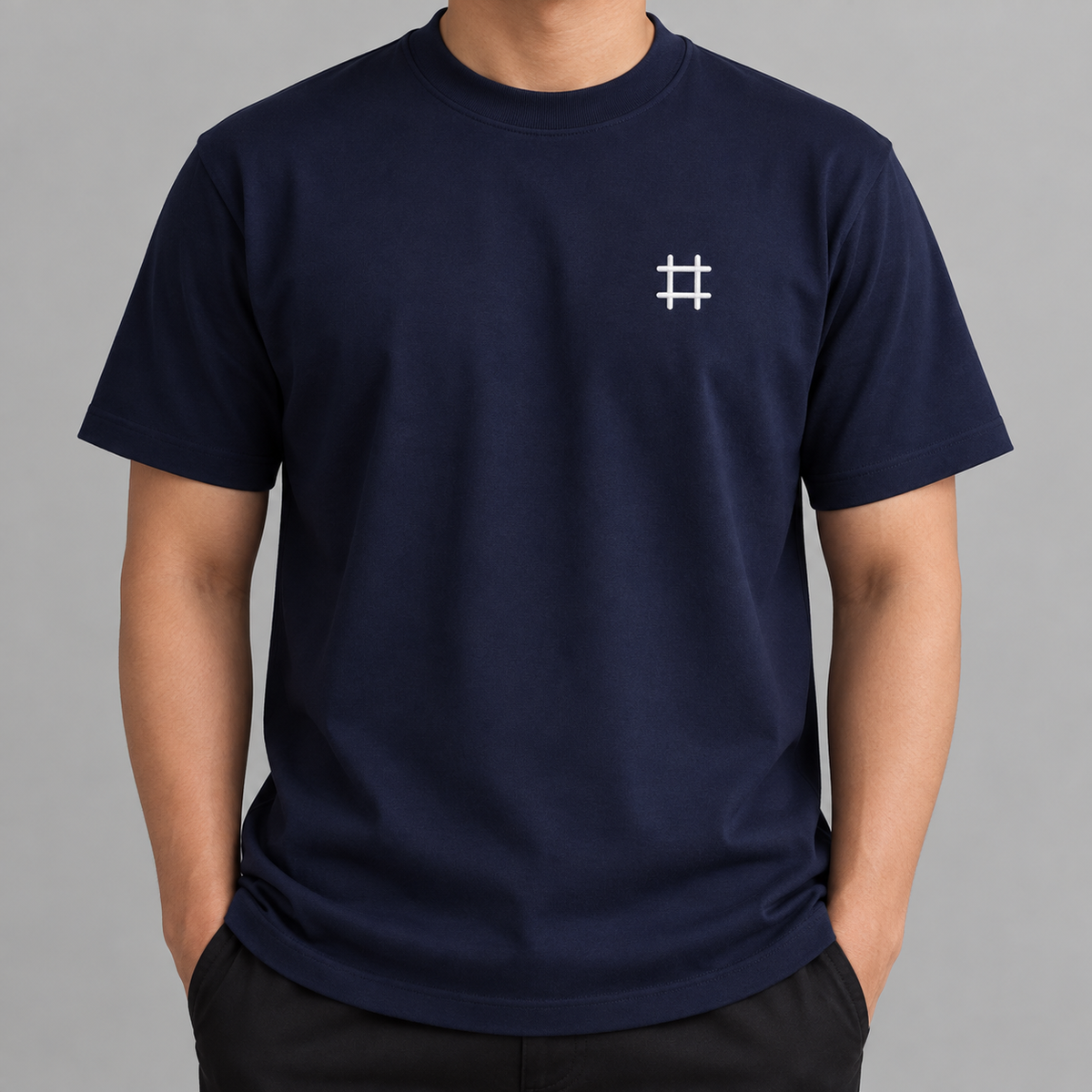 Artist Canvas Tee in navy