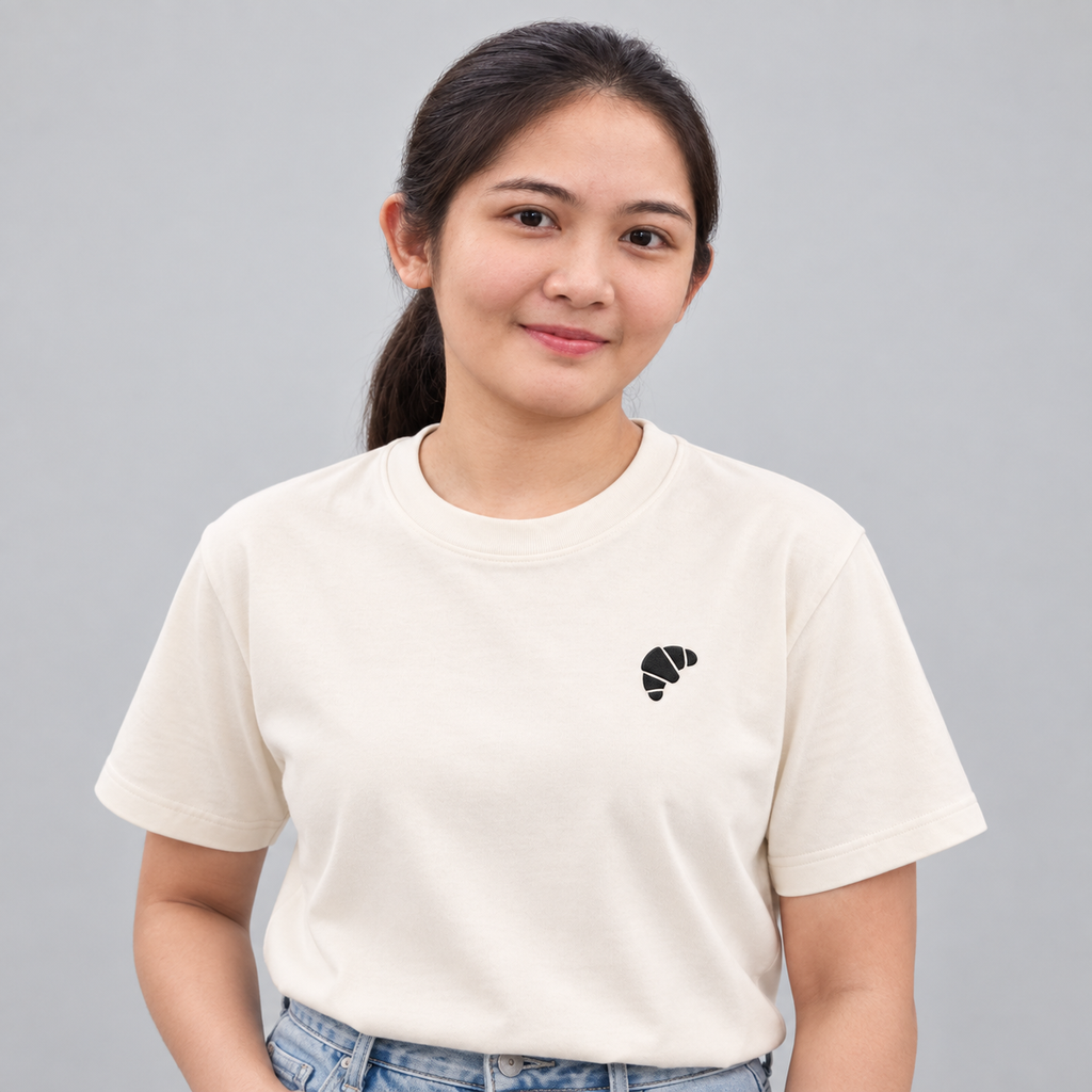 Baker Croissant Tee in cream