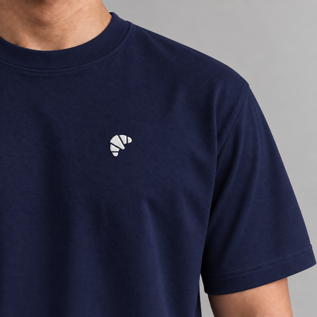 Baker Croissant Tee in navy