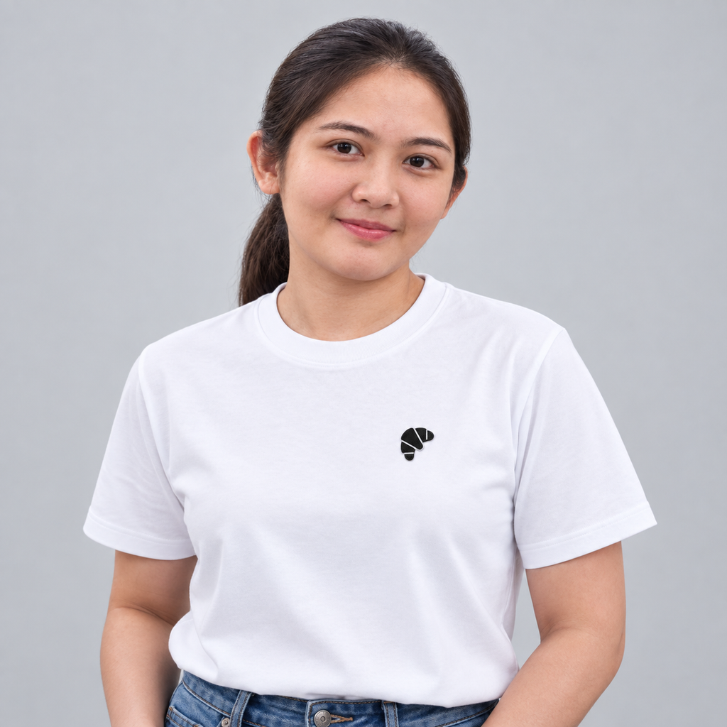 Baker Croissant Tee in white