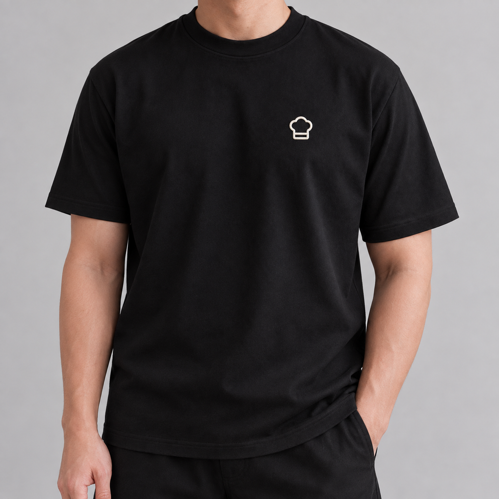 Chef Chef Hat Tee in black