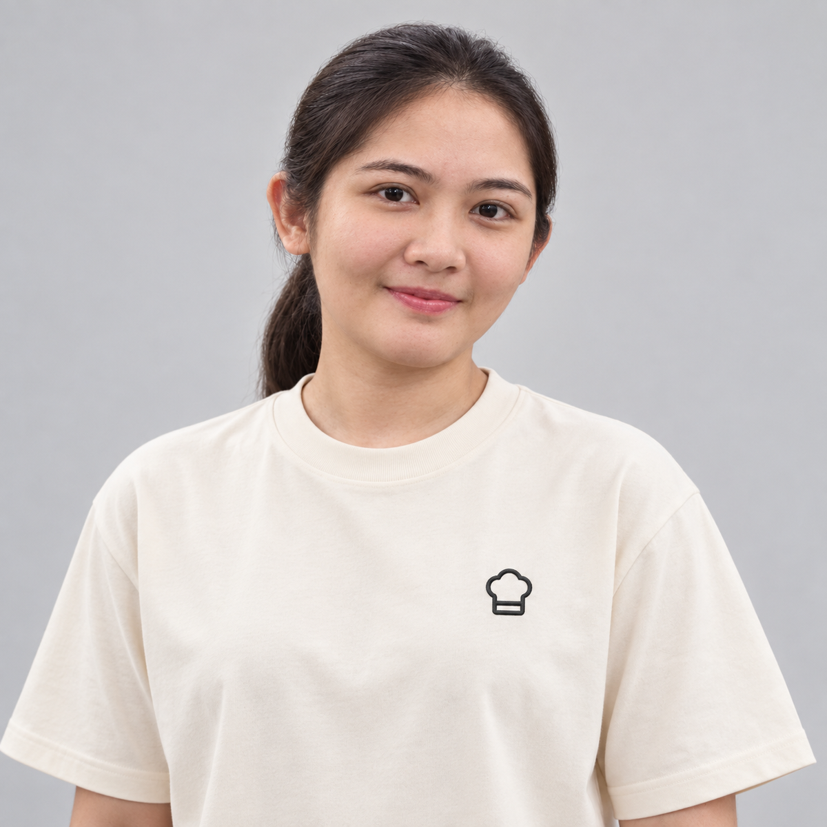 Chef Chef Hat Tee in cream