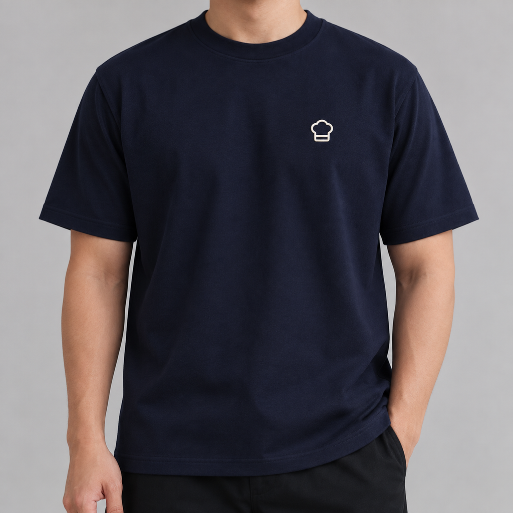 Chef Chef Hat Tee in navy