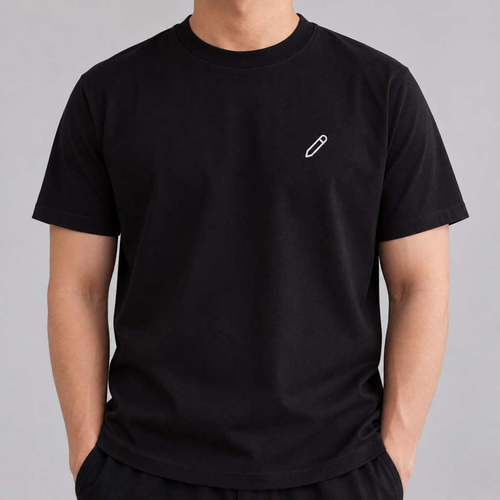 Designer Pencil Tee in black