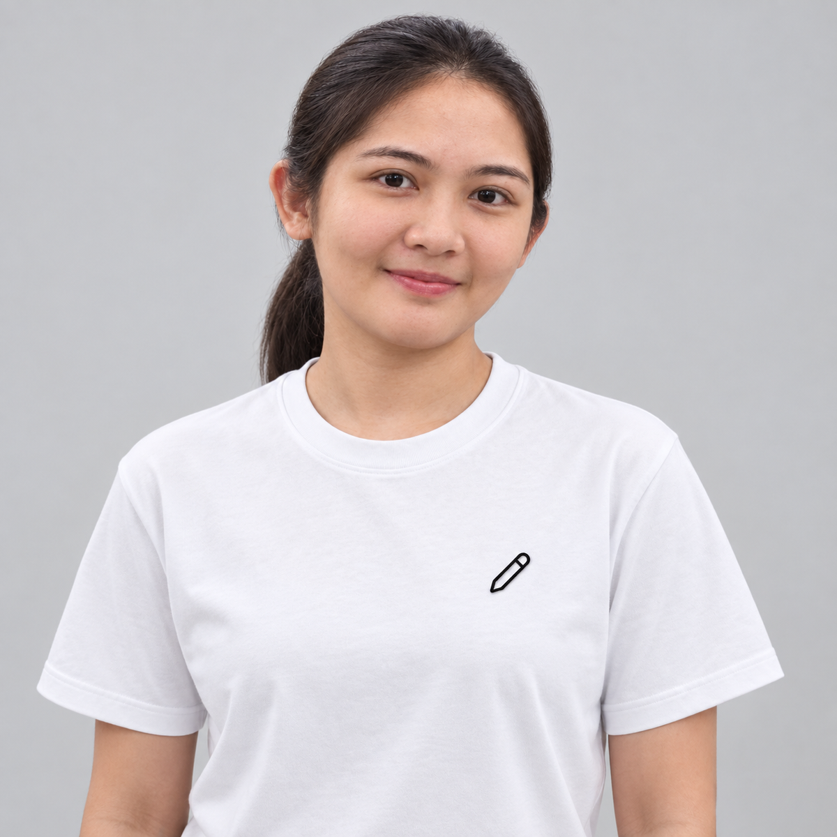 Designer Pencil Tee in white