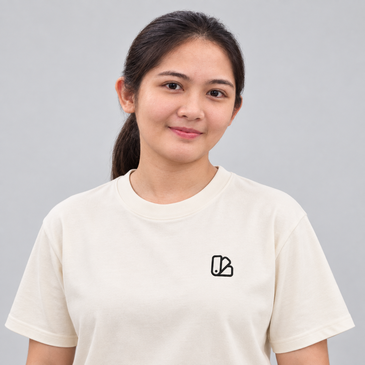 Designer Swatch Tee in cream