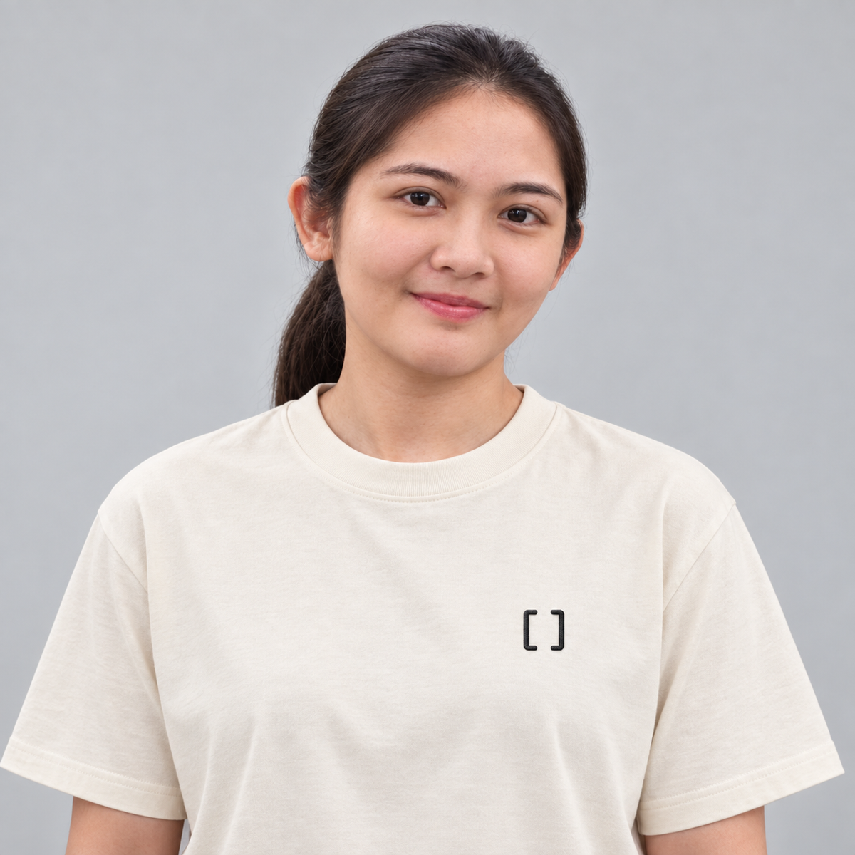 Developer Brackets Tee in cream
