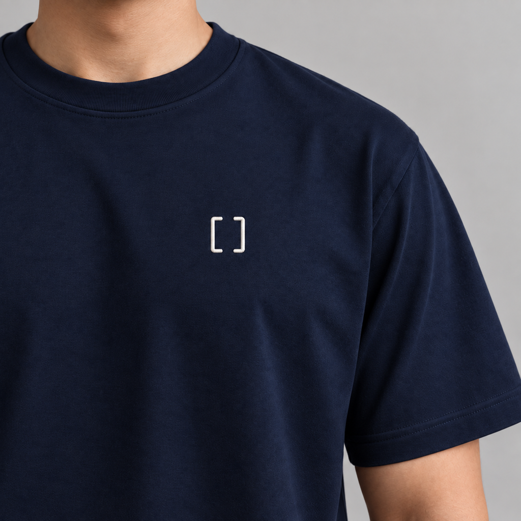 Developer Brackets Tee in navy