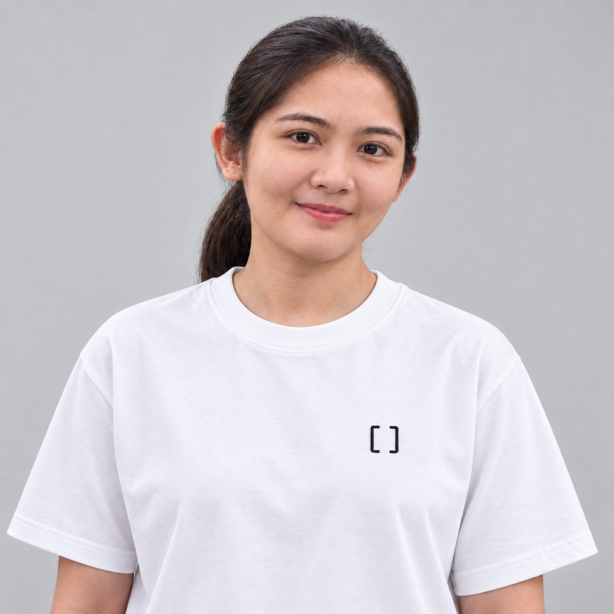 Developer Brackets Tee in white