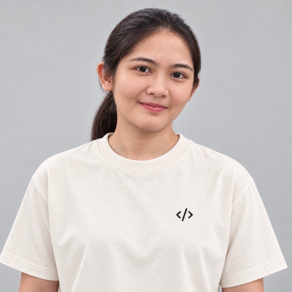 Developer Code Tee in cream