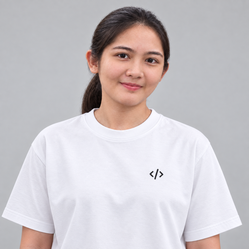 Developer Code Tee in white
