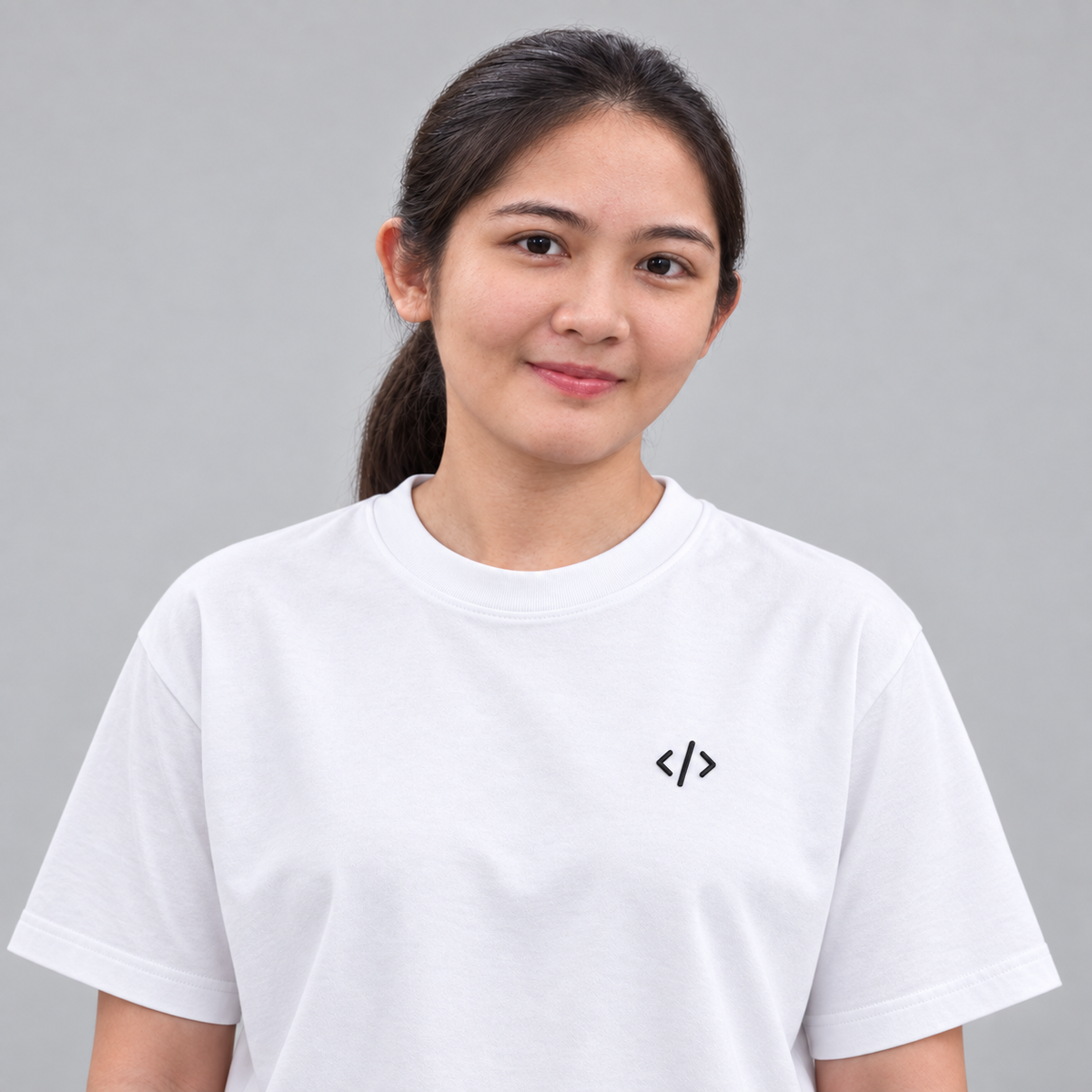 Developer Code Tee in white